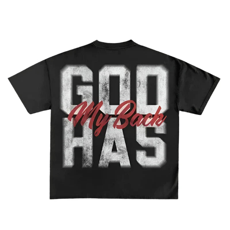 God T shirt | God Has My Back Print - true-deals-club