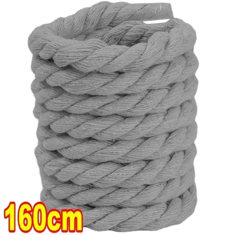 Dynamic Duo: 2PCS Thick Cotton Line Weaving Twisted Rope Shoelaces (120-160CM) - true-deals-club