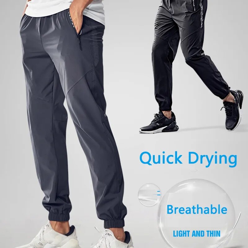 Men's Quick Dry Sports Workout Leggings with Zipper Pockets - true-deals-club