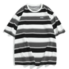 Unisex Striped Loose Fit T Shirt - true-deals-club