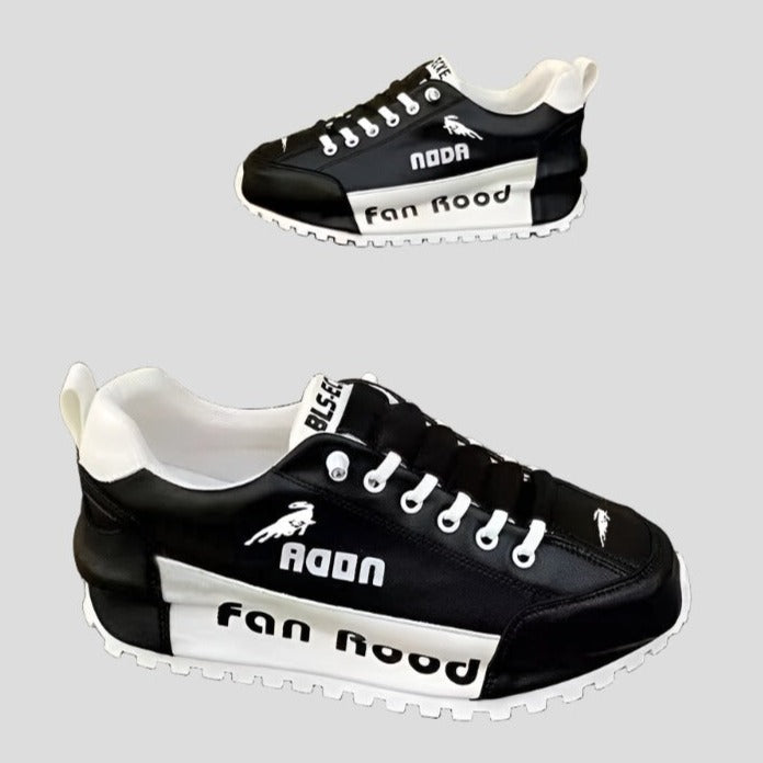 Microfiber Mesh Fan Rood Sneakers - true-deals-club