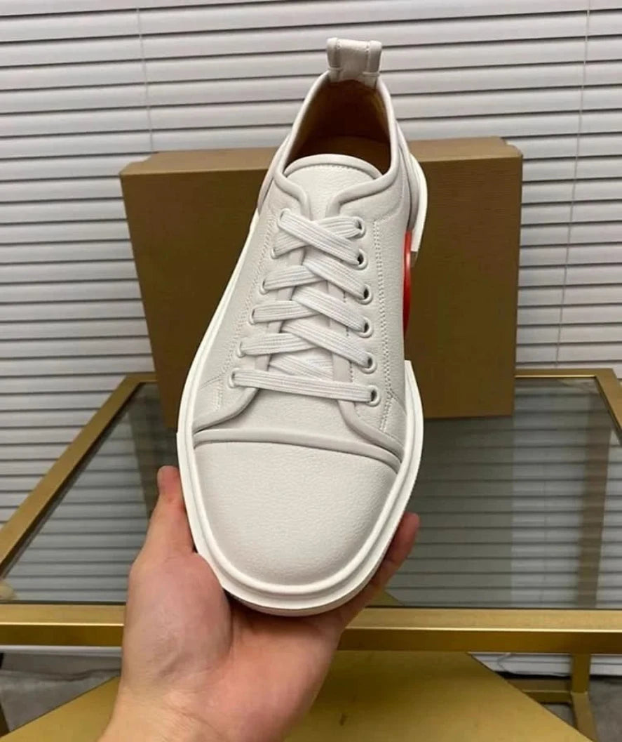 White Leather Sneakers for Discerning Men