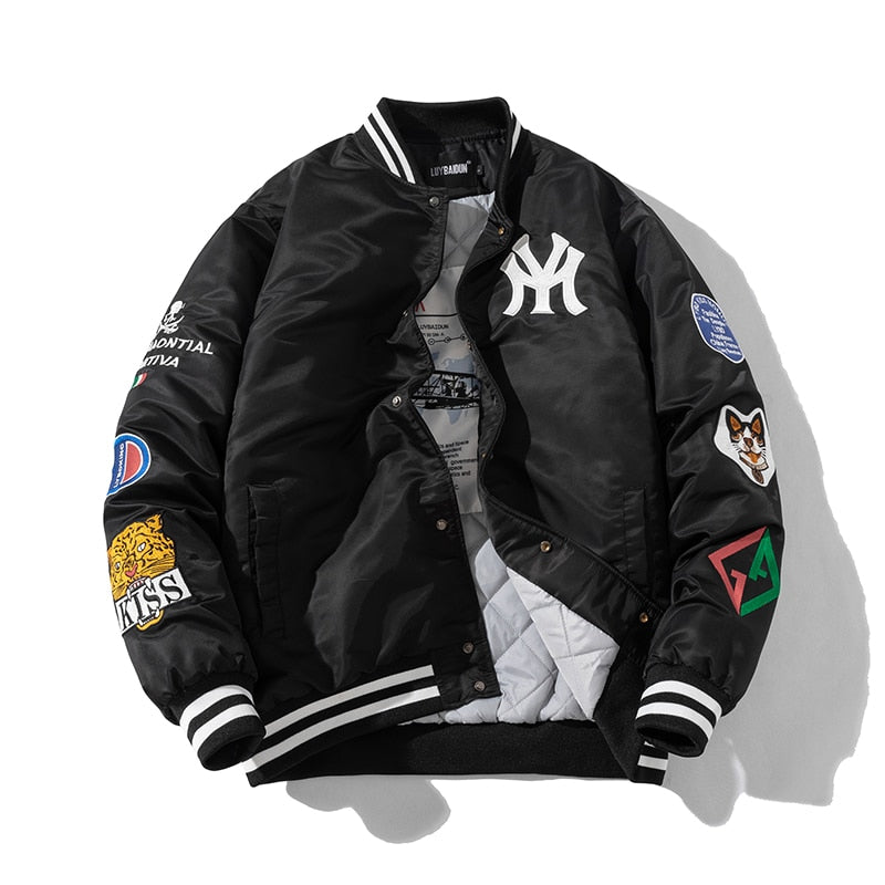 Slim Fit Baseball Bomber Jacket for Men - true-deals-club