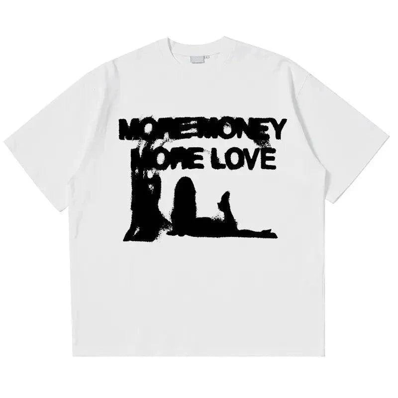 More Money More Love Graphic Oversized Men's Cotton T-shirt - true-deals-club