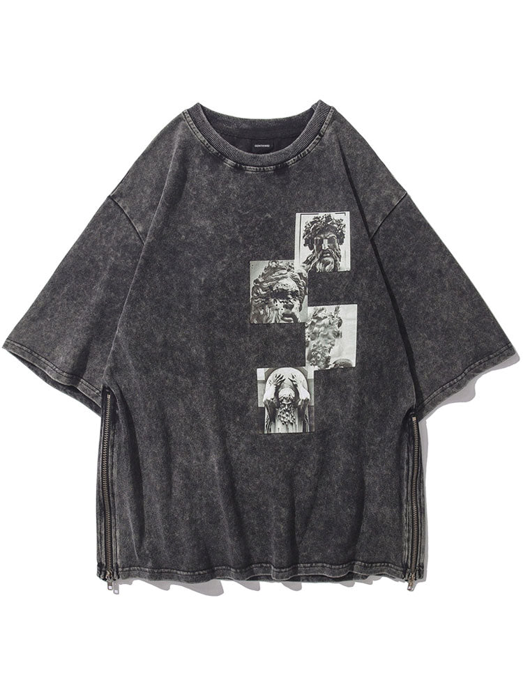 Men's Vintage Gothic Distressed Streetwear T-shirts - true-deals-club
