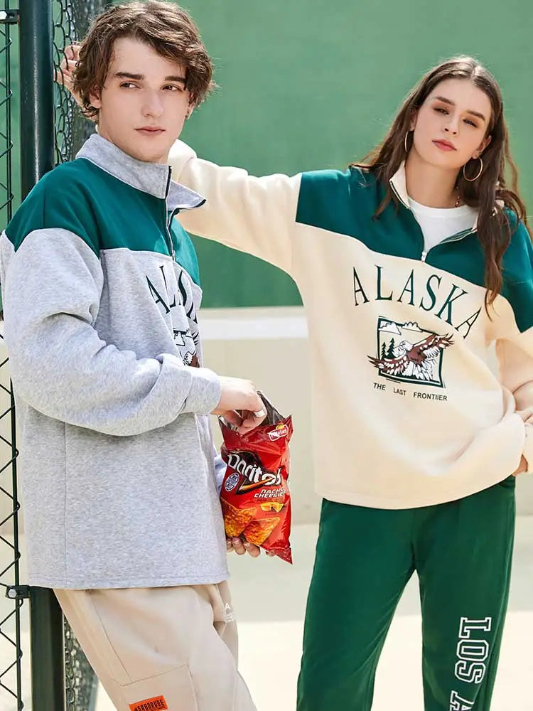 Unisex Vintage ALASKA Graphic Pullover Sweatshirt - true-deals-club