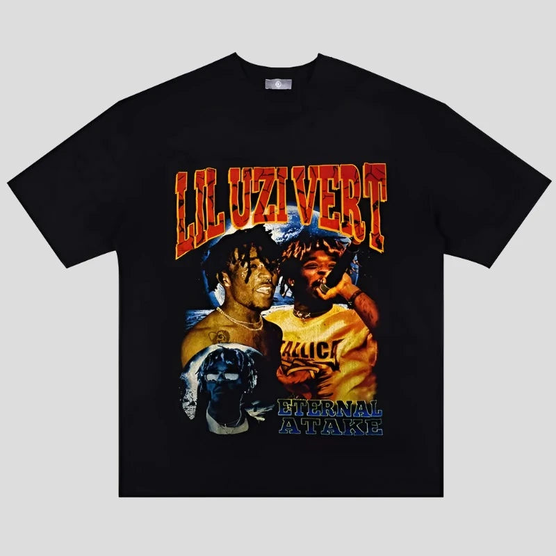 Vintage Washed Lil Uzi Vert Graphics Cotton Oversized T-Shirt - true-deals-club