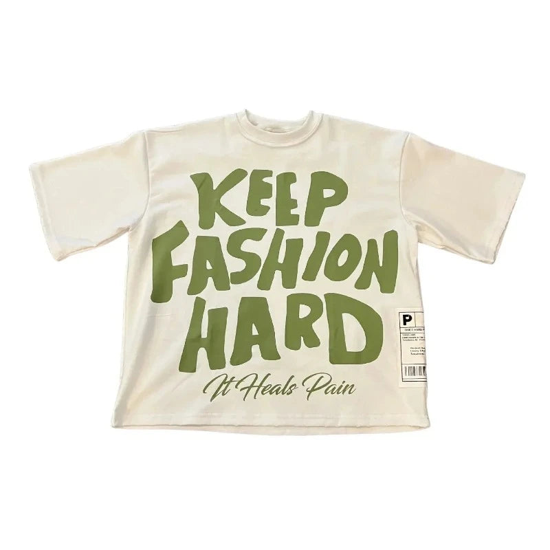 Oversized Graphic T Shirts - Keep Fashion Hard - true-deals-club