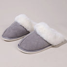 Faux Suede Fluffy Fur Slippers for Women - Non-Slip, Indoor Cotton Shoes - True-Deals-Club