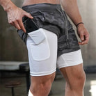 Men's 2-in-1 Running Shorts: Quick Dry Fitness Workout - True-Deals-Club