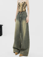 High Waisted Baggy Oversize Wide Leg Denim Pants - true-deals-club