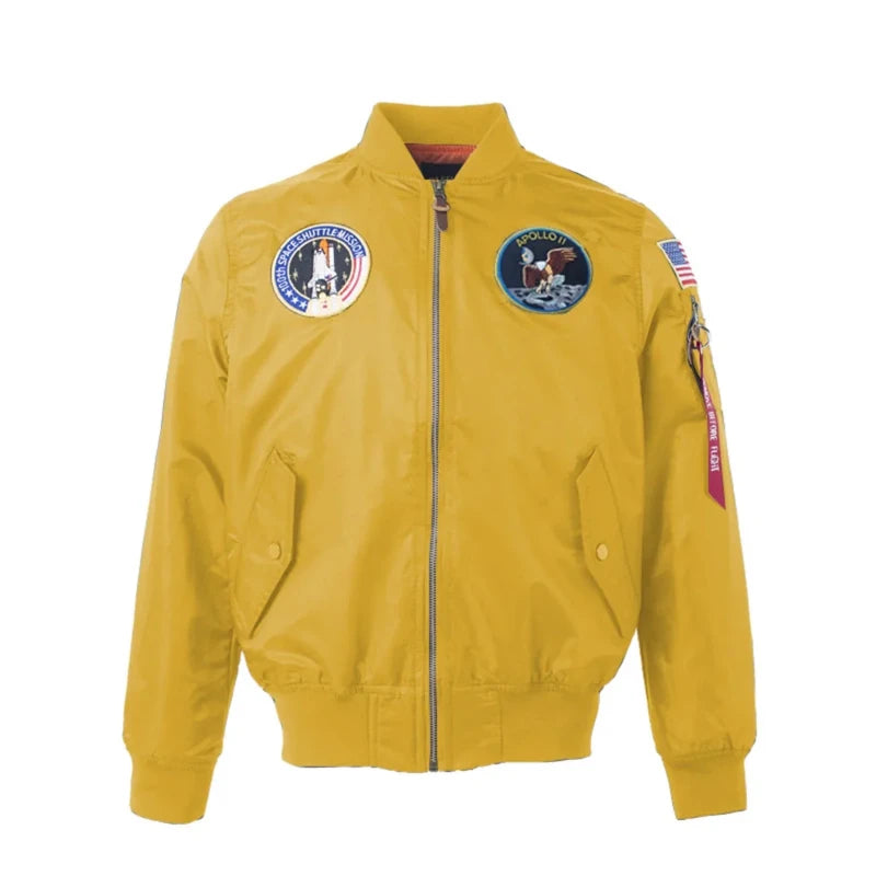 100th Shuttle Mission Jacket - Apollo Thin MA1 Bomber Jacket - true deals club