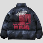 Tie Dye Oversized Padded Puffer Jacket for Men - true-deals-club