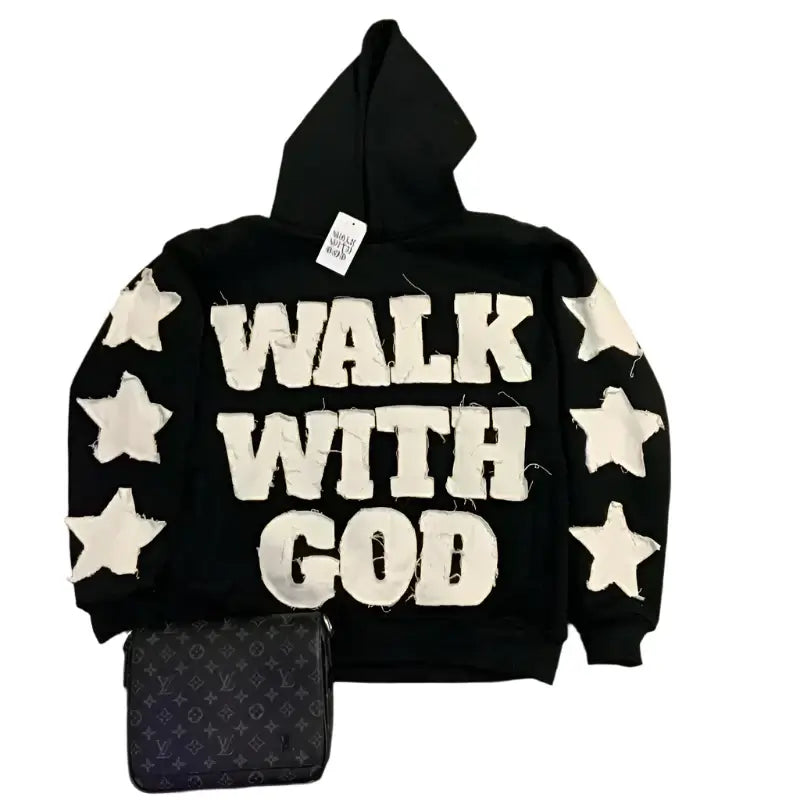 Oversized Walk with God Hoodie | Trendy Streetwear Comfort.