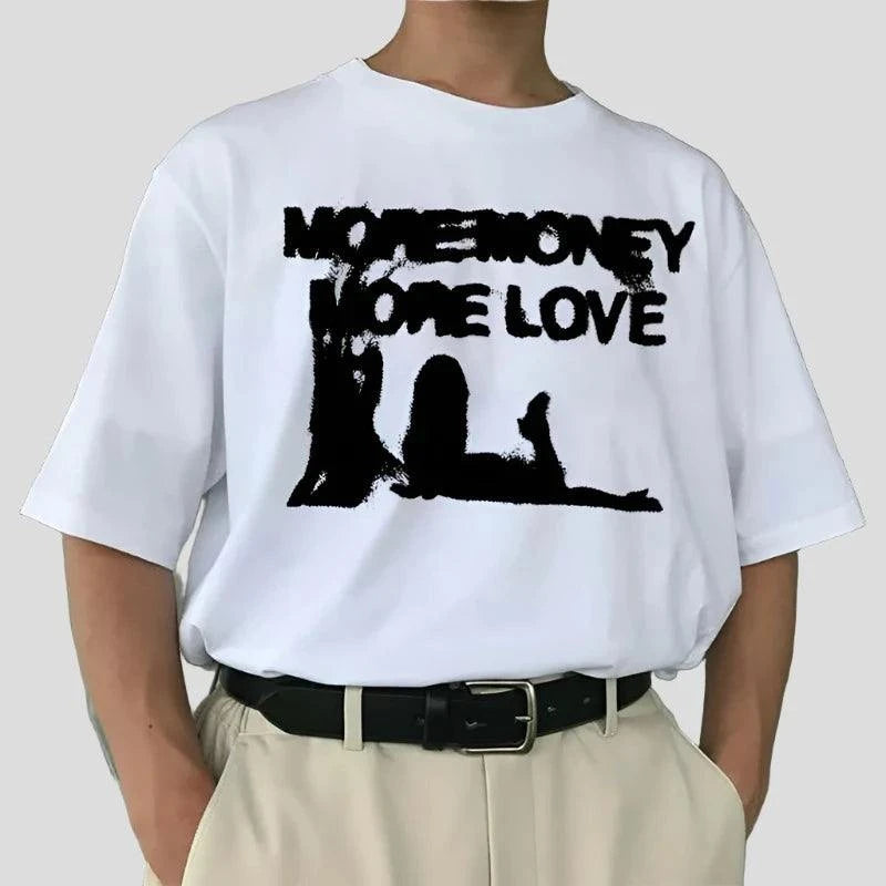 More Money More Love Graphic Oversized Men's Cotton T-shirt - true-deals-club