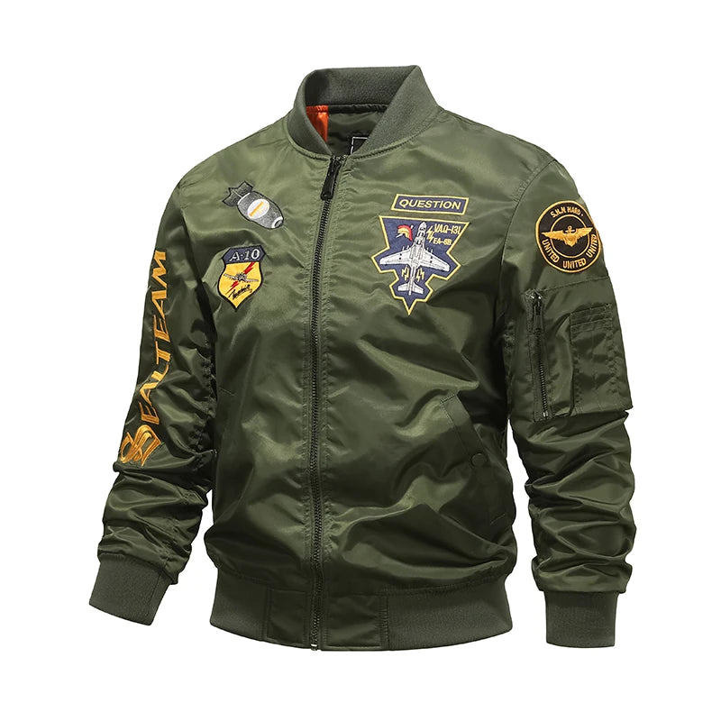 Air Force Pilot Embroidery Jacket for Men - true deals club