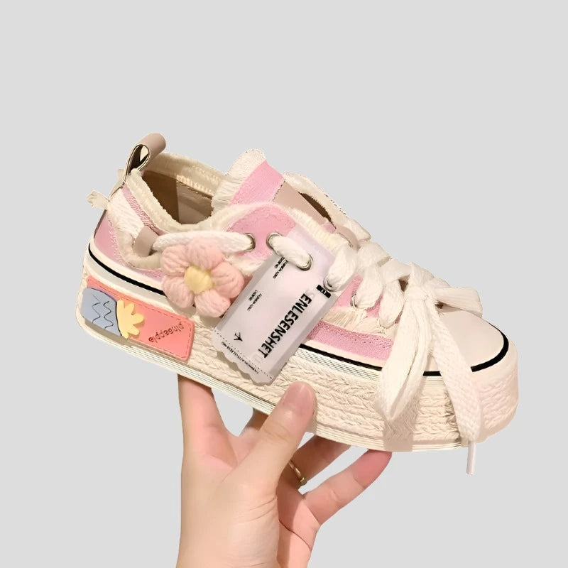 Canvas Sneakers with Thick Platform, Perfect for Teen Girls - true-deals-club