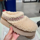 Fur Slippers Flats Platform Short Plush Cotton Winter for Women - True-Deals-Club