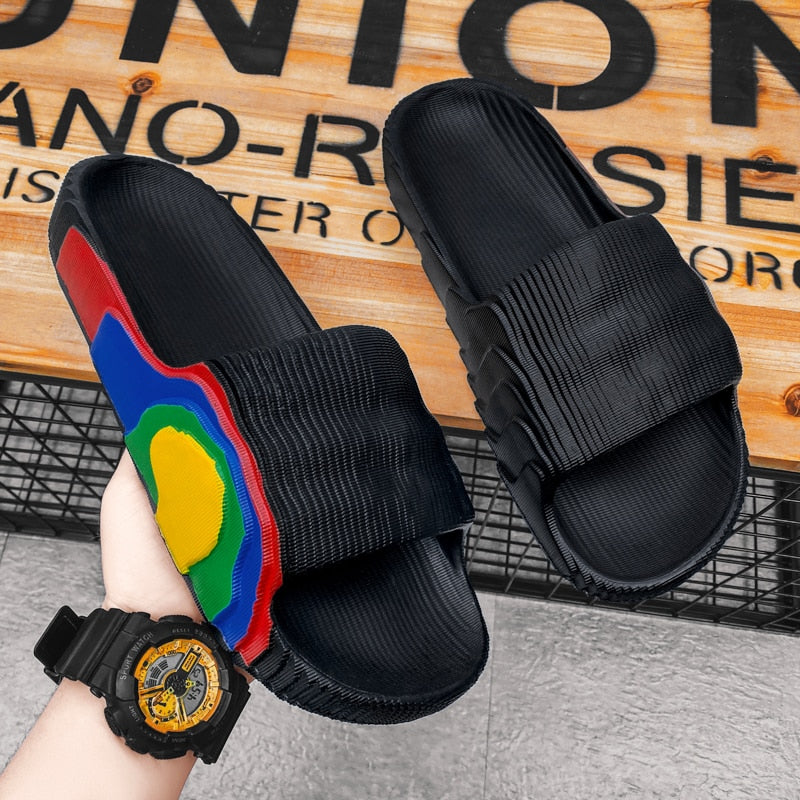 Summer Outdoor Beach Men Slides - true-deals-club