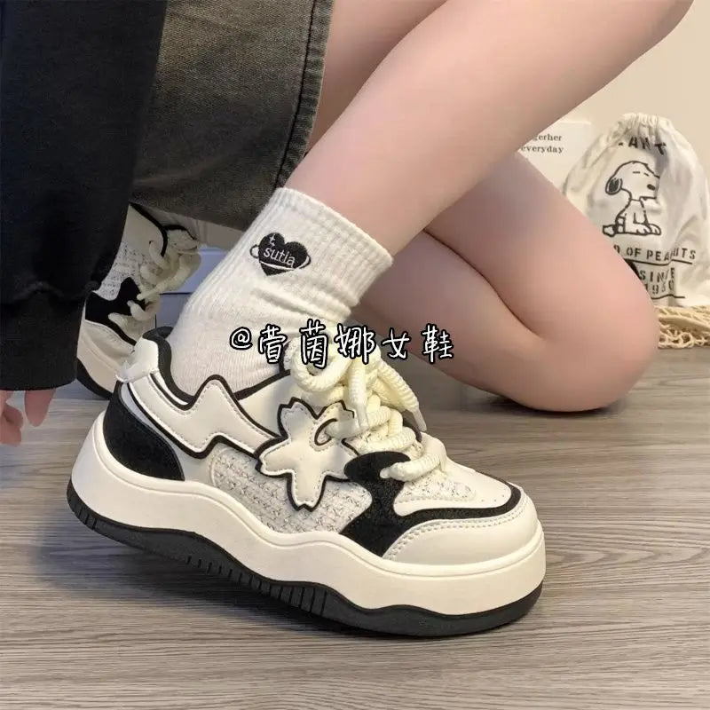 Chunky Sneakers Women's Cute Patchwork Style - true-deals-club