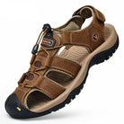 Leather Sandals: Men's Outdoor Anti-Collision Toe Design - true-deals-club