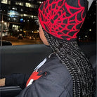 Goth Spider Web Beanies: Y2K Knitted Cap - true-deals-club