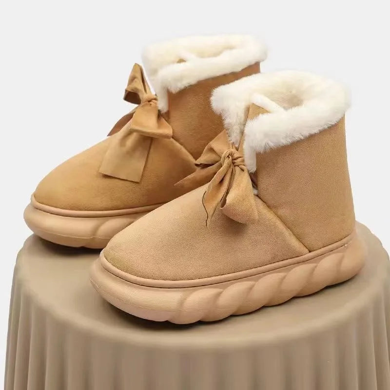 Sheepskin Wool Anti-Skid Women's Short Winter Boots - True-Deals-Club