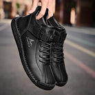 Handmade Design Sneakers: Men's Casual Leather Ankle Boots - true-deals-club