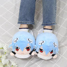 EVANGELION Rei Ayanami Plush Slippers: Cozy Anime-Inspired Footwear for Winter - true-deals-club