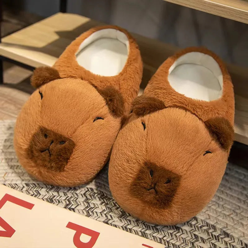 Cartoon Capybara Slippers - Soft, Non-Slip & Warm Indoor Shoes - true deals club