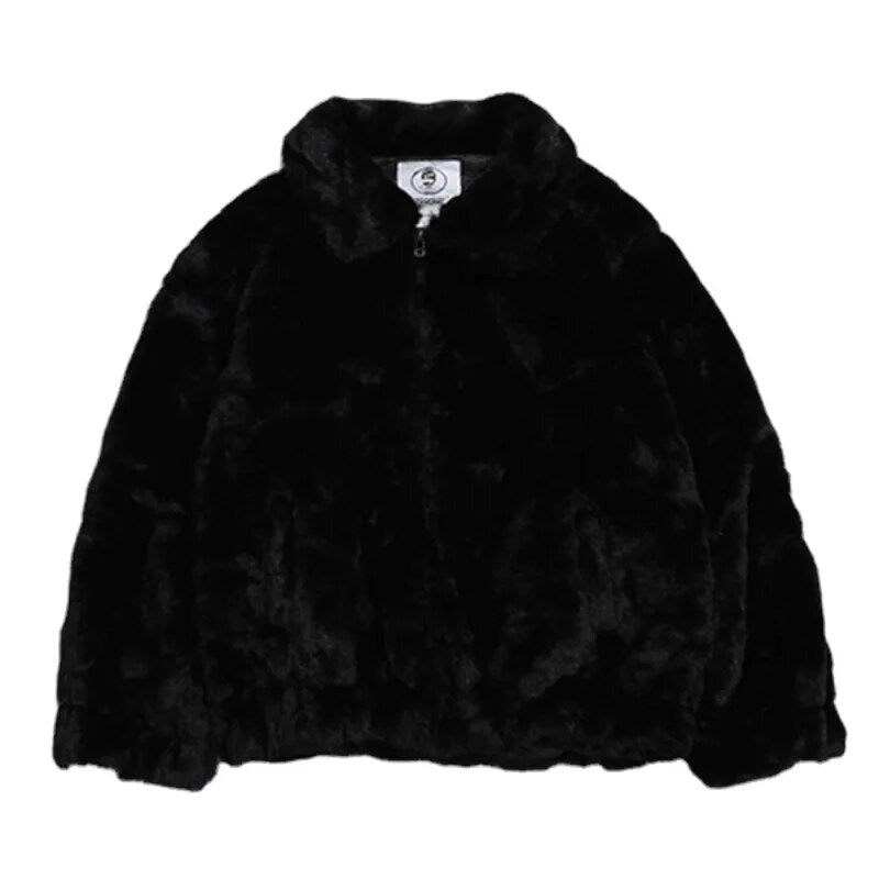 Winter Unisex Cotton Jacket with Imitation Mink Fur - True-Deals-Club