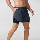 Double-Layer Men's Running Shorts: Quick-Drying - True-Deals-Club