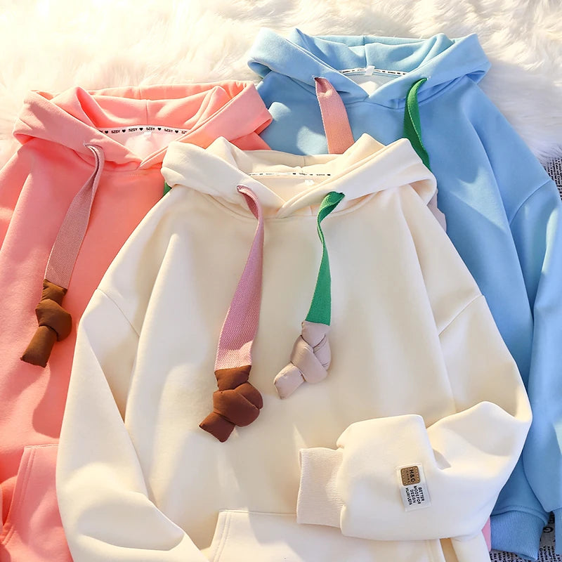Blissful Pastel Pink Hoodie: Women's Soft Comfort Collection - true-deals-club
