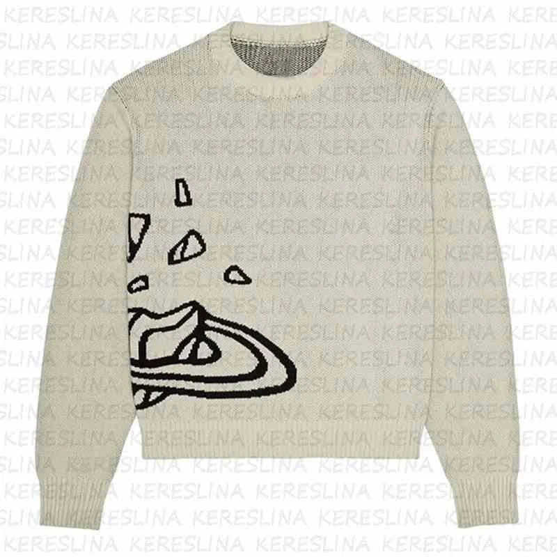 Knit Pullover Sweater - Planet Cosmic Star Unisex Sweater - true deals club