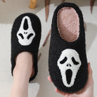 Unisex Halloween Skull Cartoon Warm Winter Cotton Indoor Home Slippers - true-deals-club