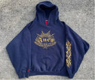 Gothic Geometric Embroidery Splicing Hoodie: Y2K Style - true-deals-club