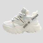 6cm Air Mesh Leather Bling Platform Sneakers - true-deals-club