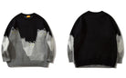 Men's Oversized Knitted Sweater with Cat Graphic - true-deals-club