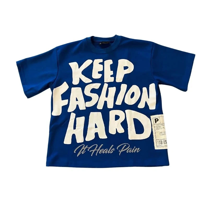 Oversized Graphic T Shirts - Keep Fashion Hard - true-deals-club