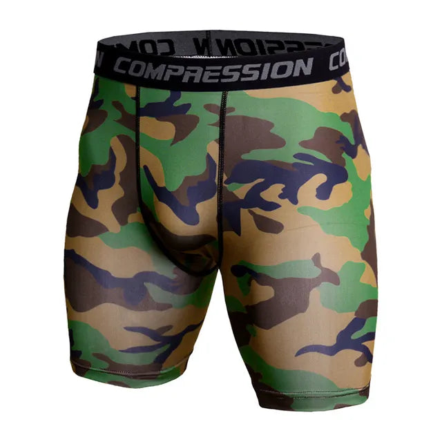 3D Print Camouflage Compression Shorts for Men - true-deals-club