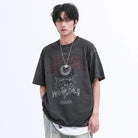 Enigmatic Gaze: Men's Oversized Evil Eye Graphic Print T-Shirt - true-deals-club