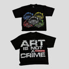 Oversized Graphic T Shirts - art is not a crime