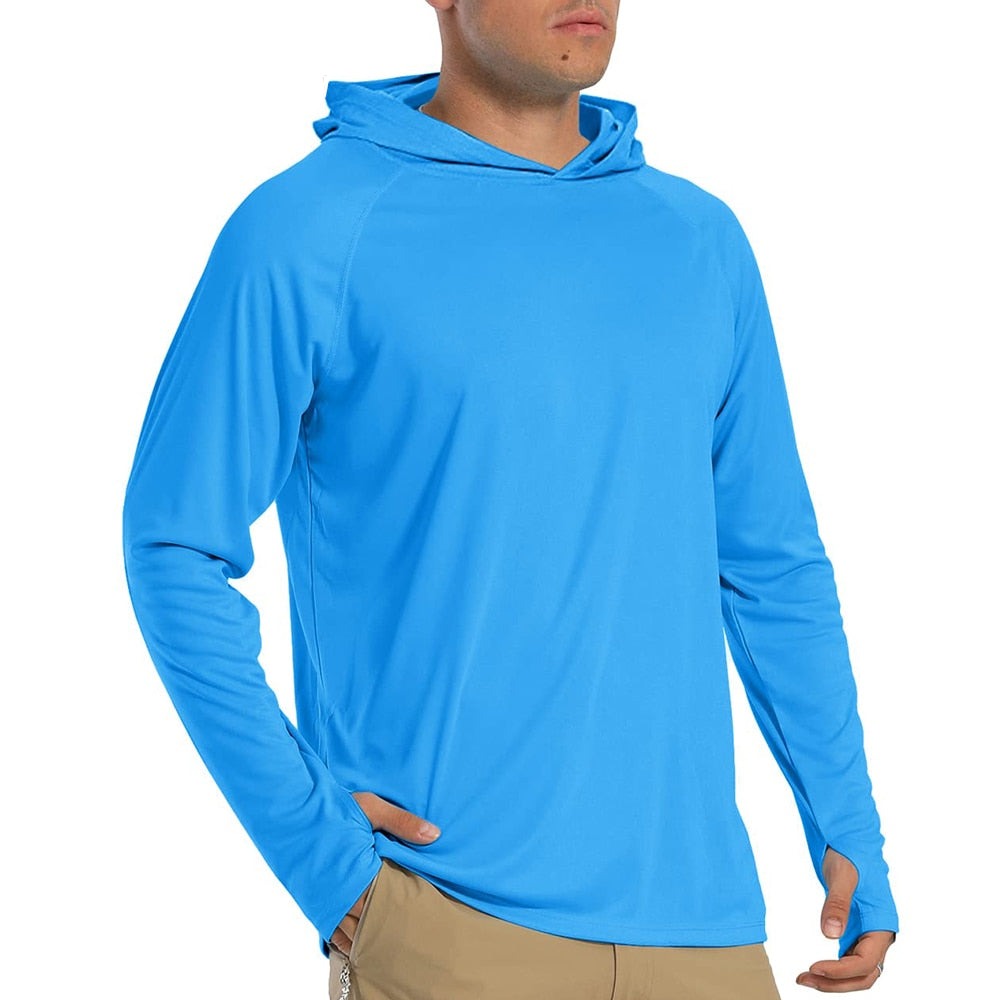 Long Sleeve Hoodie Sun Protection UV-Proof T-shirts for Men - True-Deals-Club