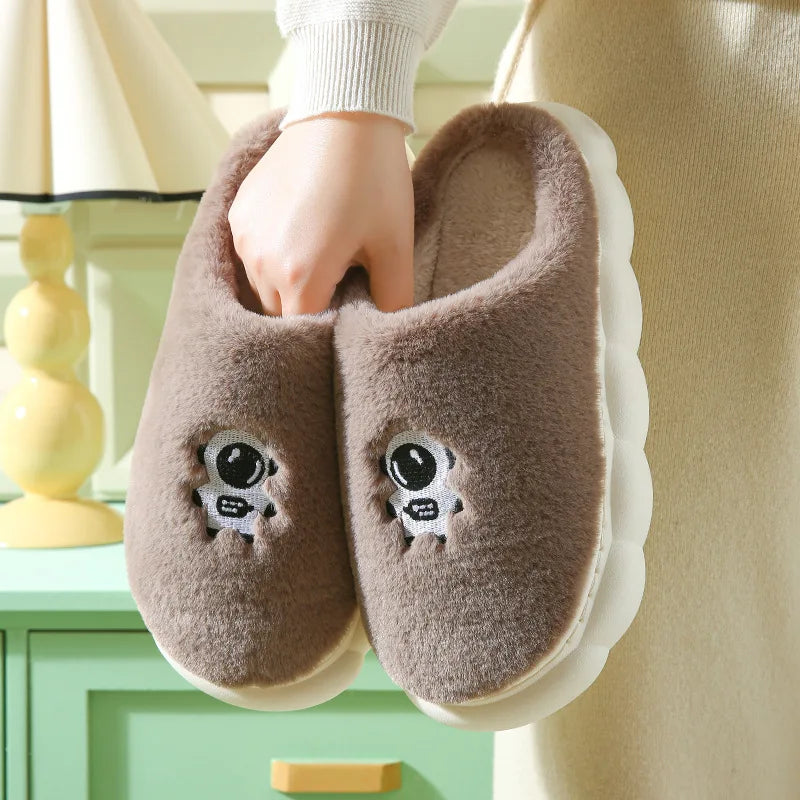 Winter Warm Cotton Slippers: Soft Indoor Non-Slip Slides for Men - true-deals-club