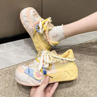 Cute Platform Round Toe Sneakers for Teens - true-deals-club