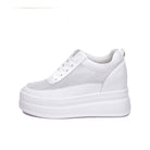 Women's 9cm Platform Wedges Closed Sneakers - true-deals-club