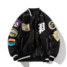 Men's Light Bomber Jacket with Letter Embroidery - true-deals-club