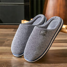 Warm Cotton Large Size Soft, Non-slip Slippers for Men - True-Deals-Club