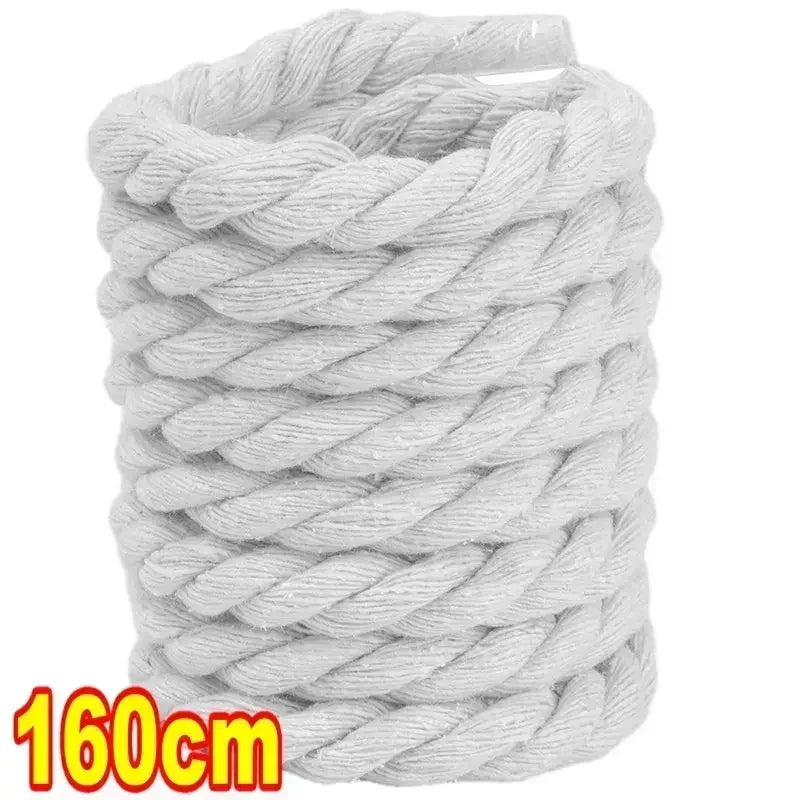 Dynamic Duo: 2PCS Thick Cotton Line Weaving Twisted Rope Shoelaces (120-160CM) - true-deals-club