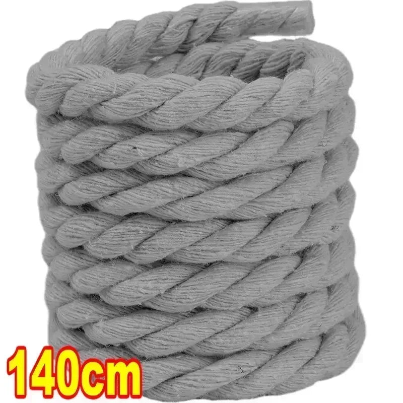 Dynamic Duo: 2PCS Thick Cotton Line Weaving Twisted Rope Shoelaces (120-160CM) - true-deals-club